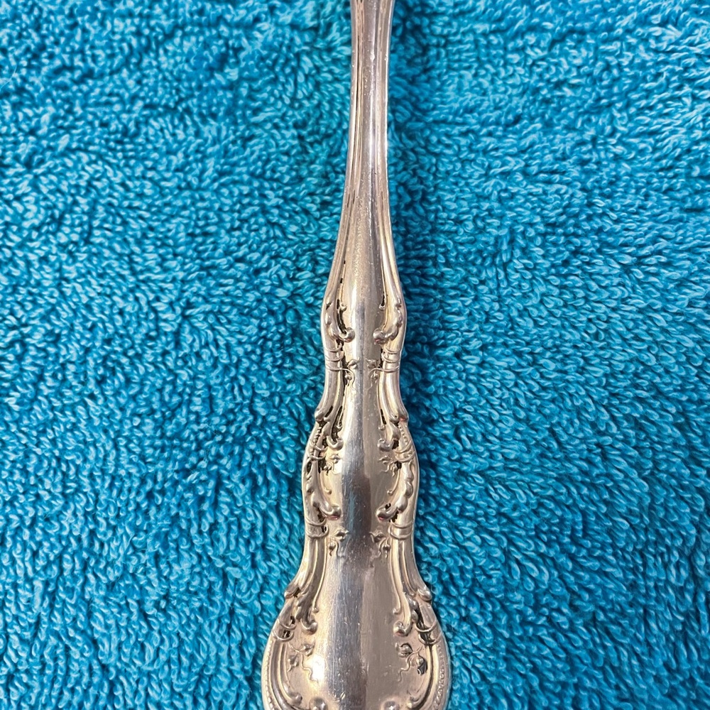 Antique Sterling Silver Serving Spoon Pat. 1896 Hallmarks